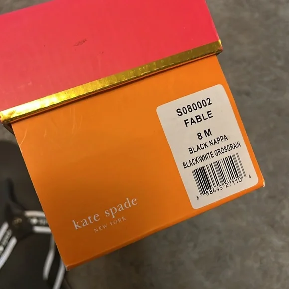 Kate Spade Fable Black Flip Flops 8 - Picture 6 of 11